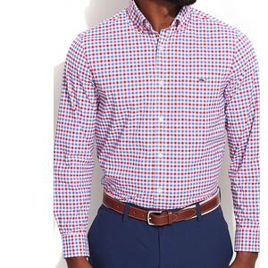 Vineyard Vines Performance Cotton Gingham Shirt